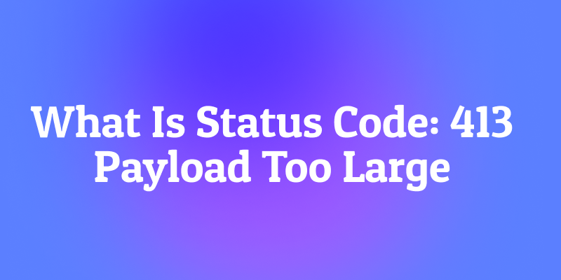 What Is Status Code: 413 Payload Too Large? The Size Limit Enforcer
