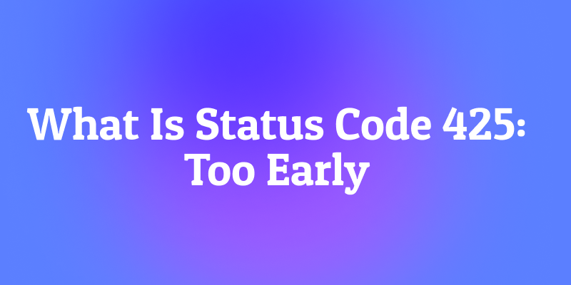 What Is Status Code 425: Too Early? The Replay Attack Shield
