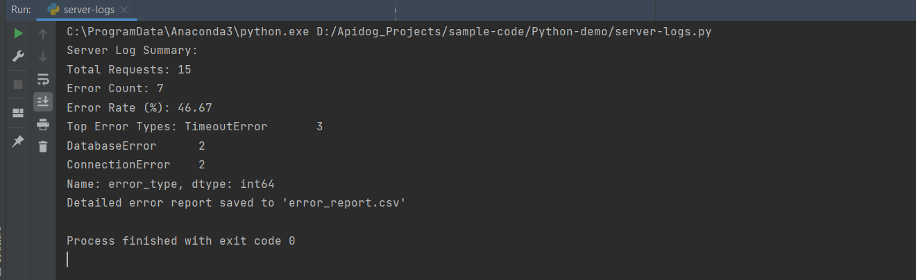 running the code provided by claude code