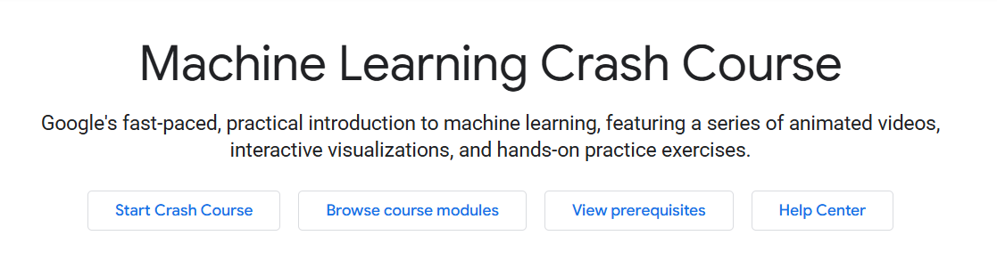 Machine Learning Crash Course — Google for Developers