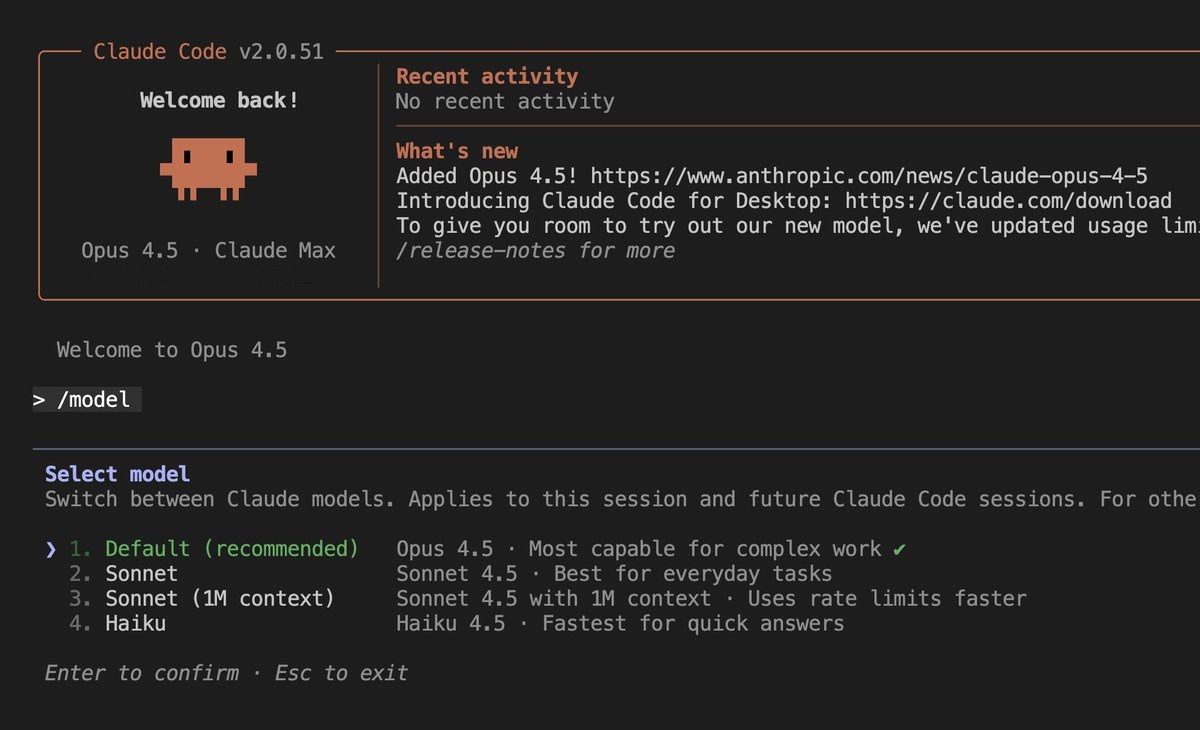 using opus 4.5 in claude code