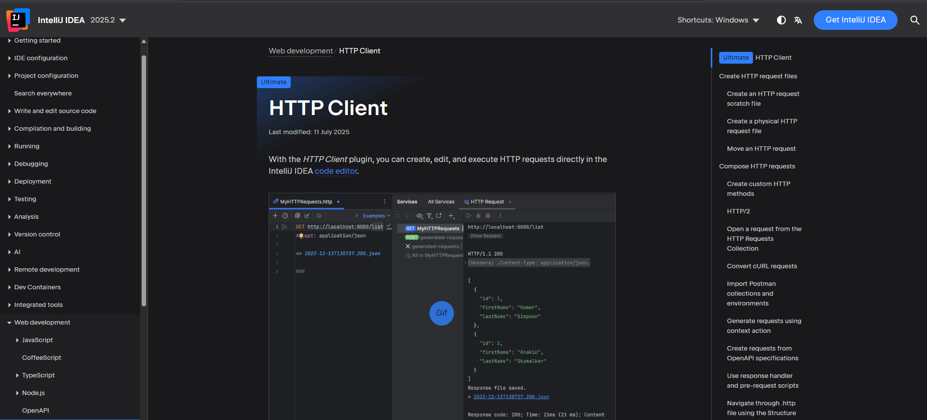 VS CodeでのHuachao MaoによるHTTP Clientのスクリーンショット