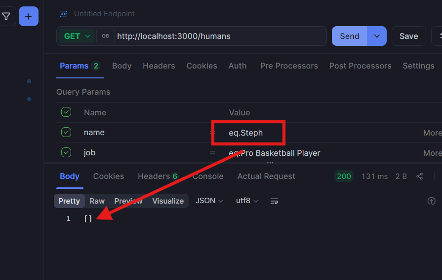 testing with postgrest with wrong data