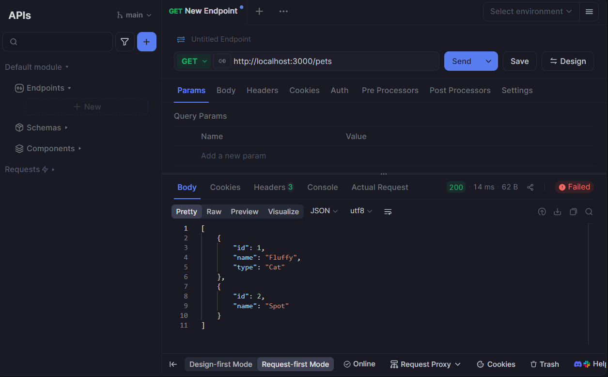 testing ElysiaJS get requests in Apidog