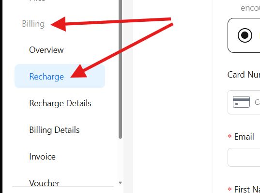 navigate to the billing section in moonshot ai dashboard