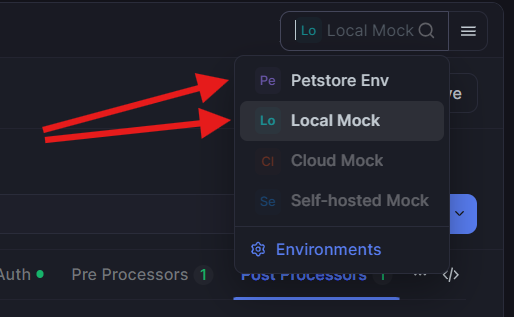 selecting an environment