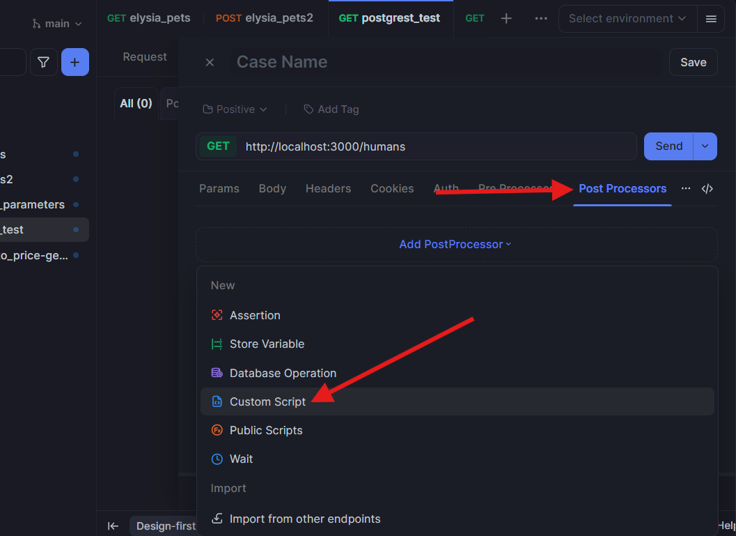 add a custom post processors script