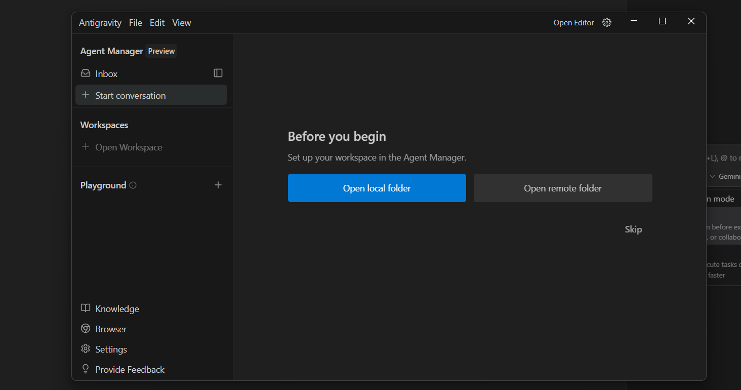 antigravityエージェントマネージャー
