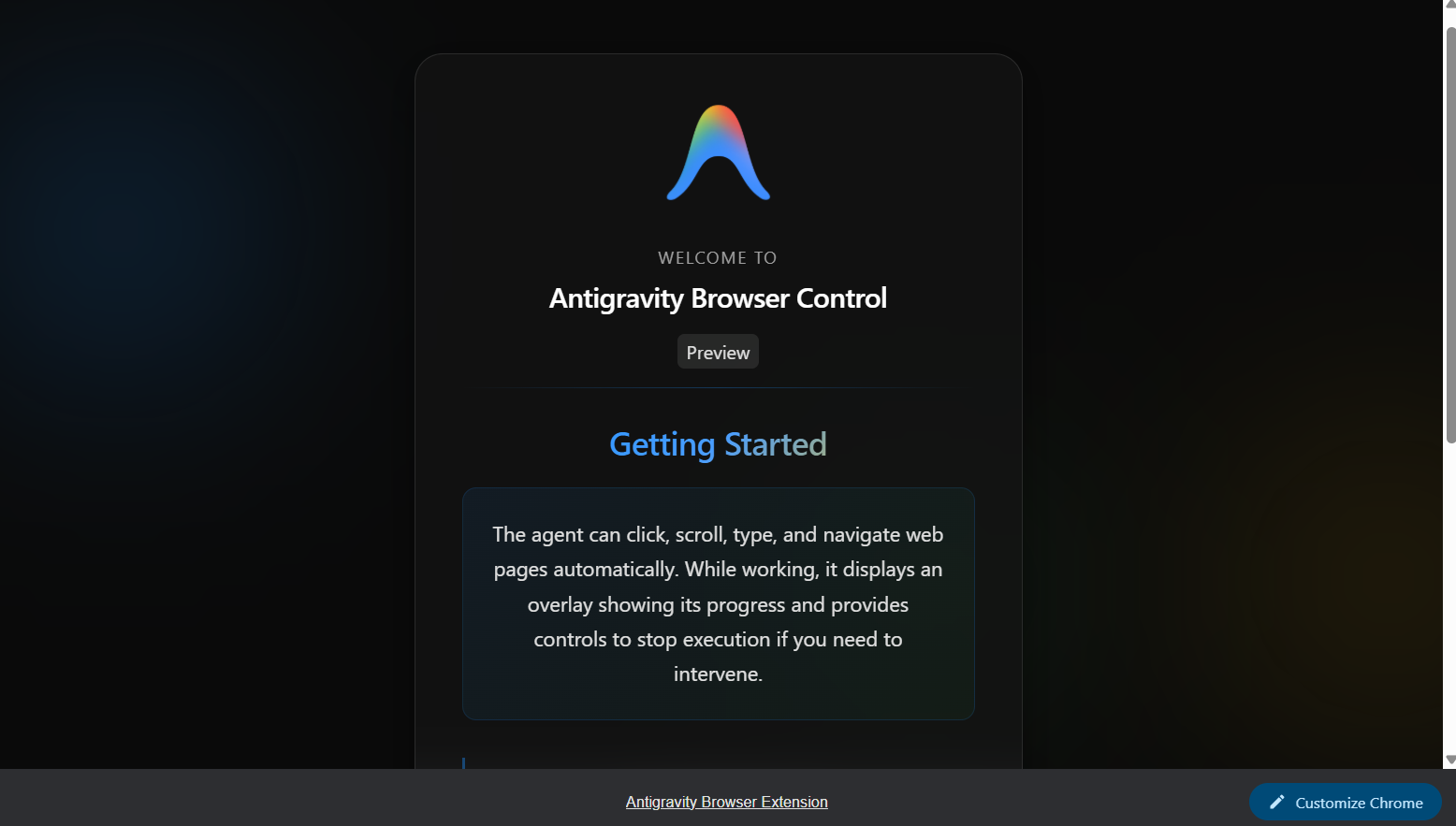 antigravity Chromeプラグイン