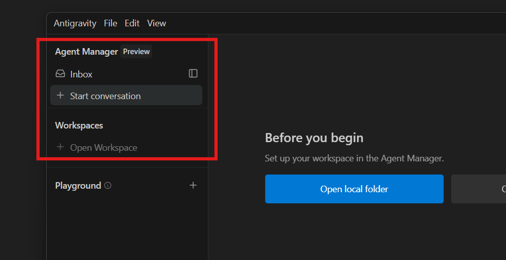 エージェントの受信トレイとワークスペース