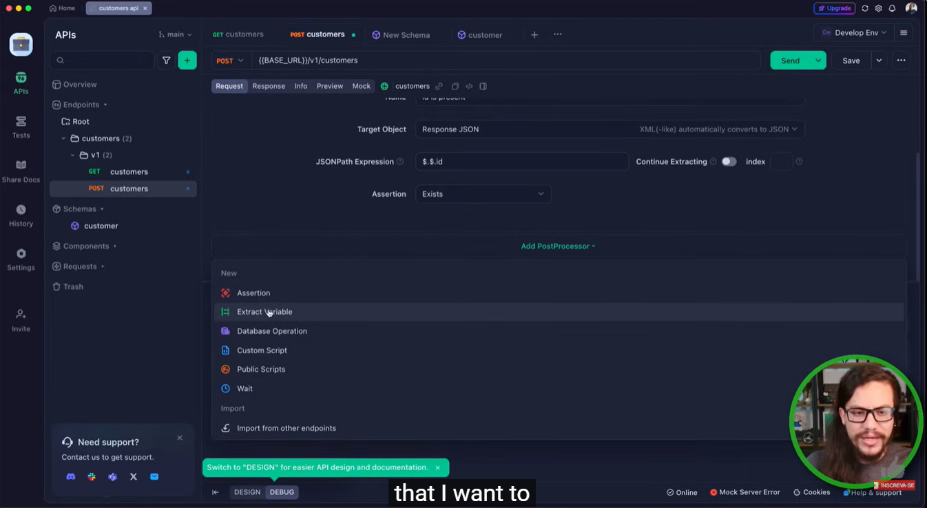 extracting variables from Apidog