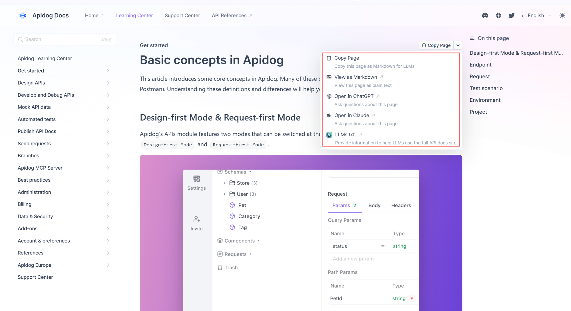 Copy Page as Markdown