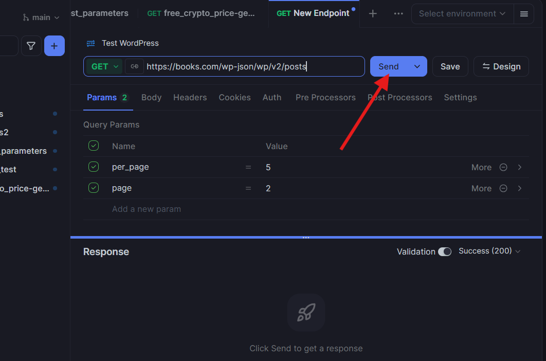 testing wordpress api endpoints with apidog