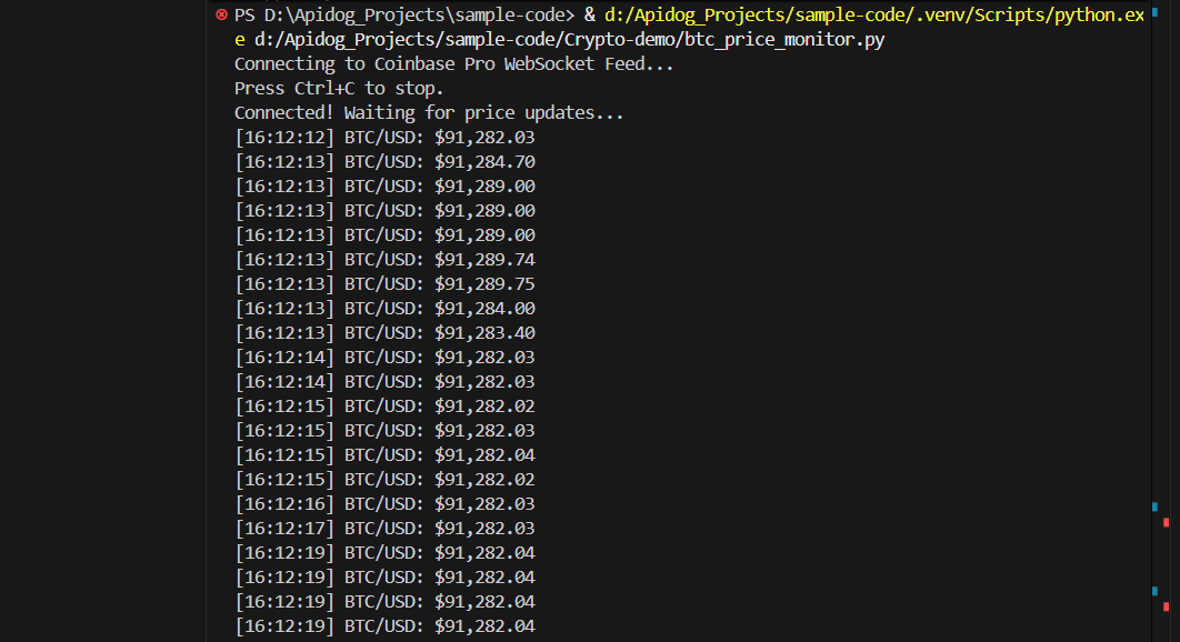 coinbase pro websocket api