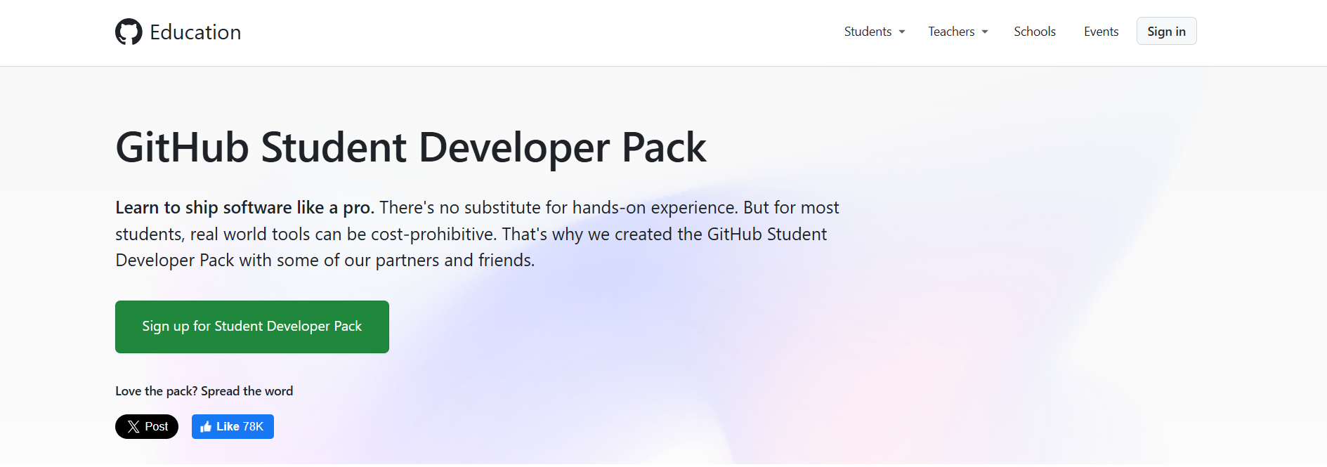 github student developer pack