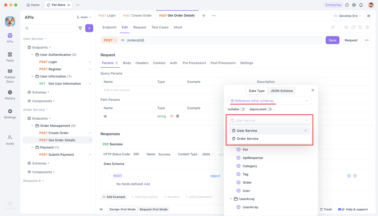 reuse schemas across modules