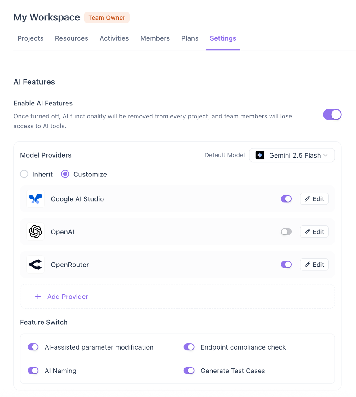 using custom ai in apidog