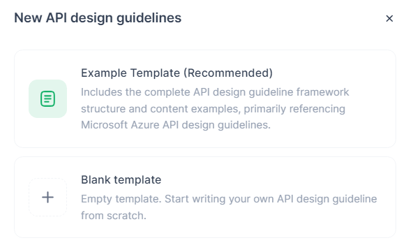 blank or example template