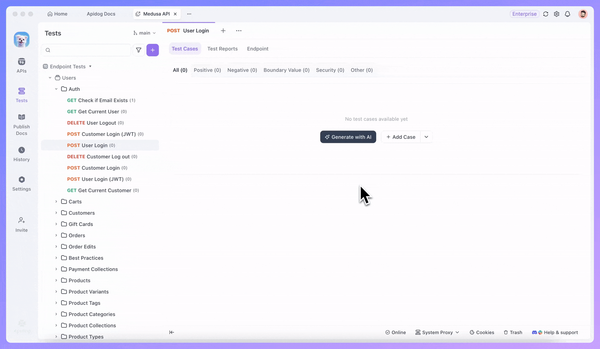 generating test cases based on rules
