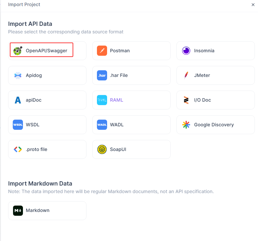 importing openapi/swagger into Apidog