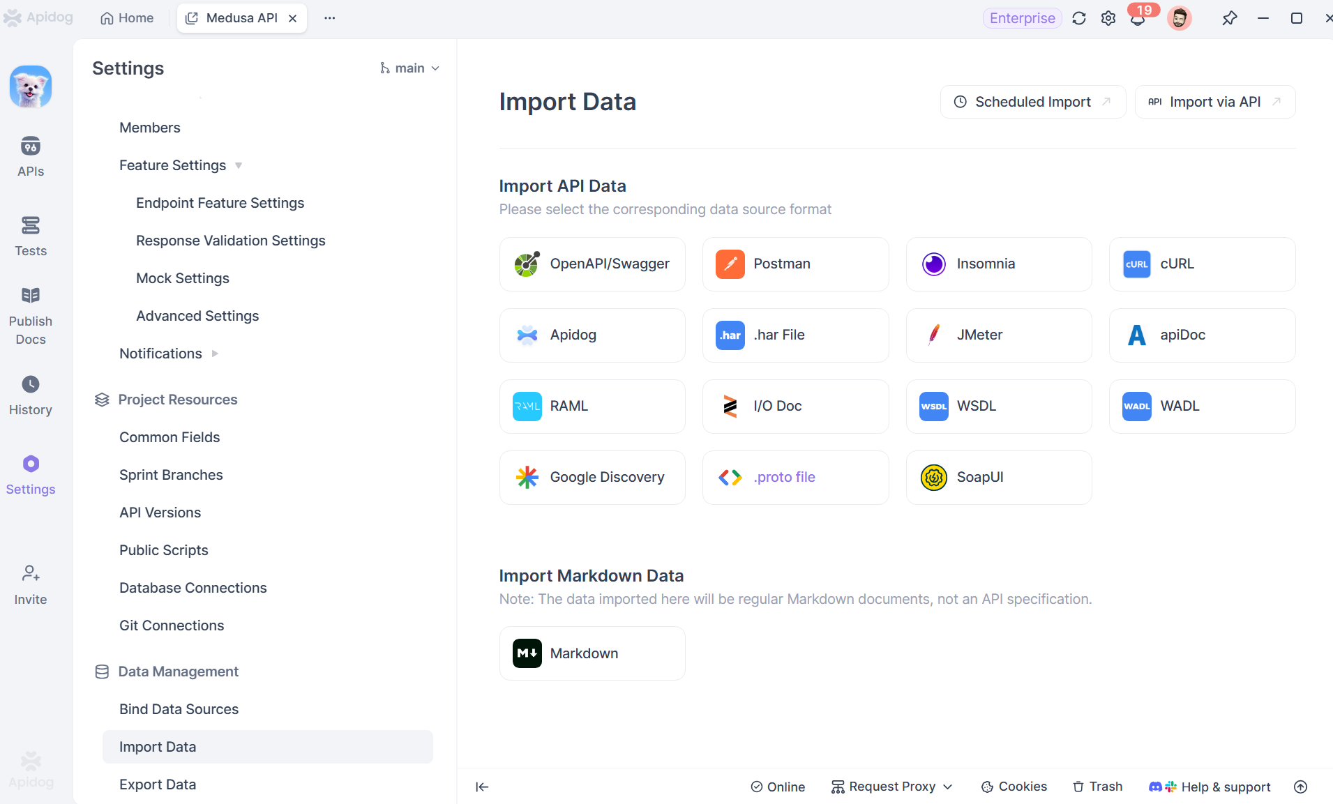 importing openapi specs into Apidog