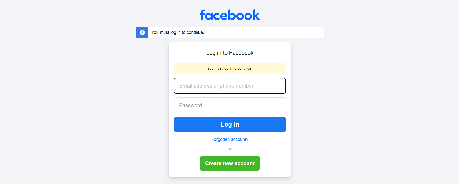create a new facebook account