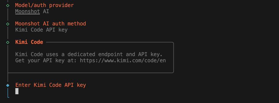 set up openclaw with kimi k2.5