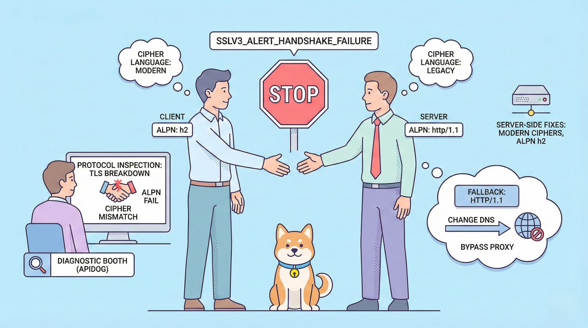 How to Fix HTTP/2 Connection Failures with SSLV3_ALERT_HANDSHAKE_FAILURE?