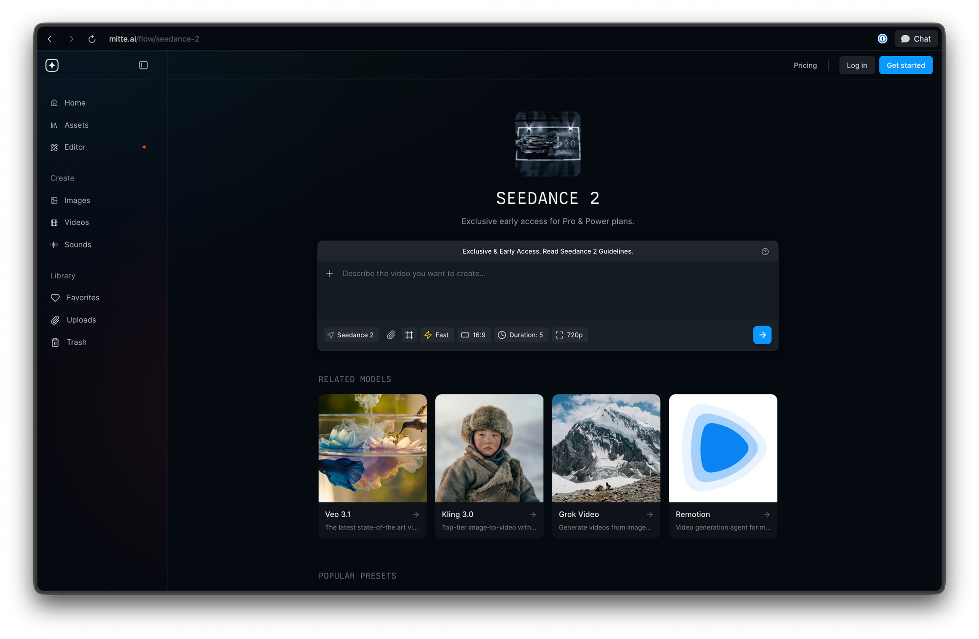 Mitte.ai interface