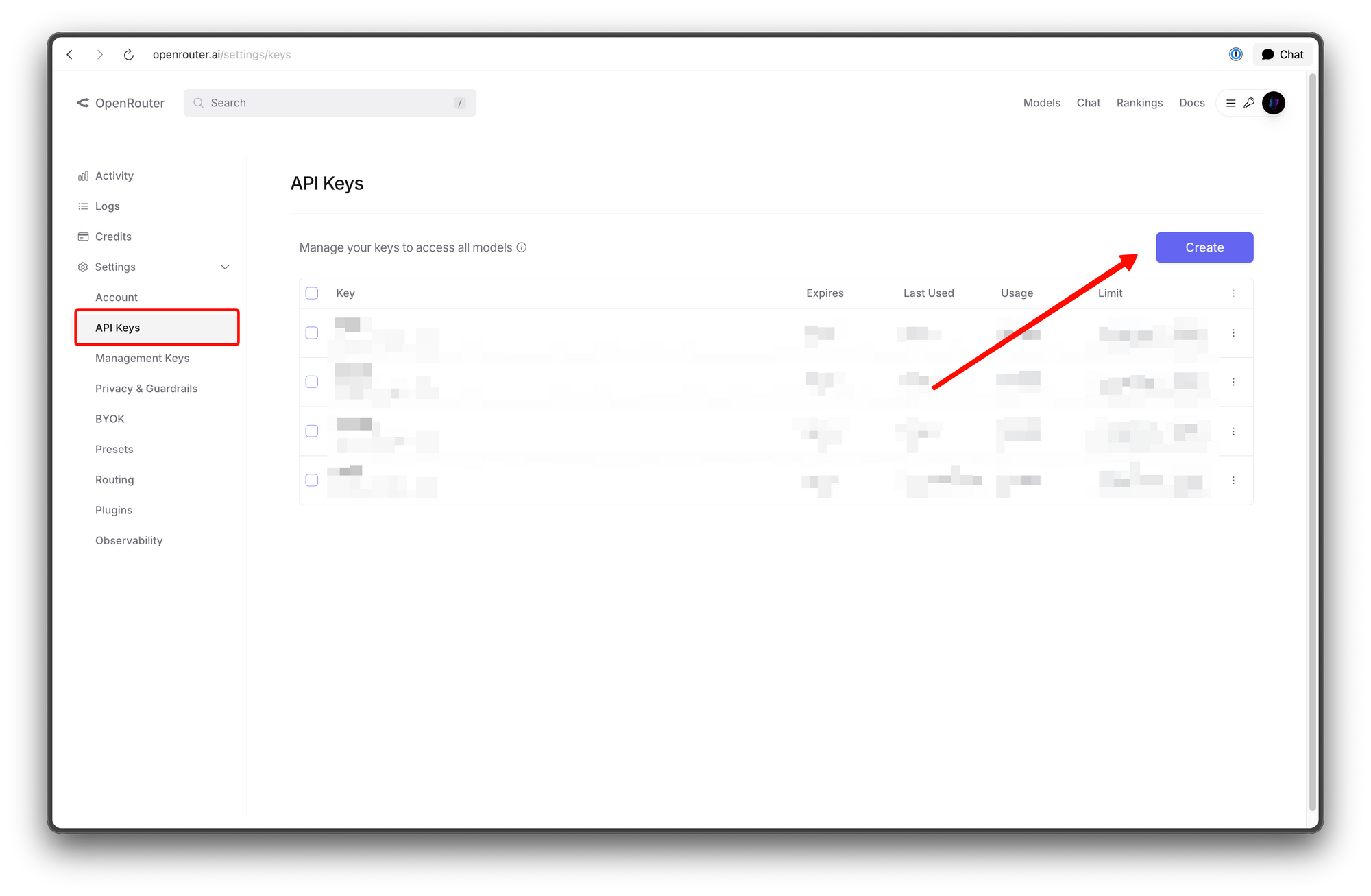 Get Your API Key On OpenRouter