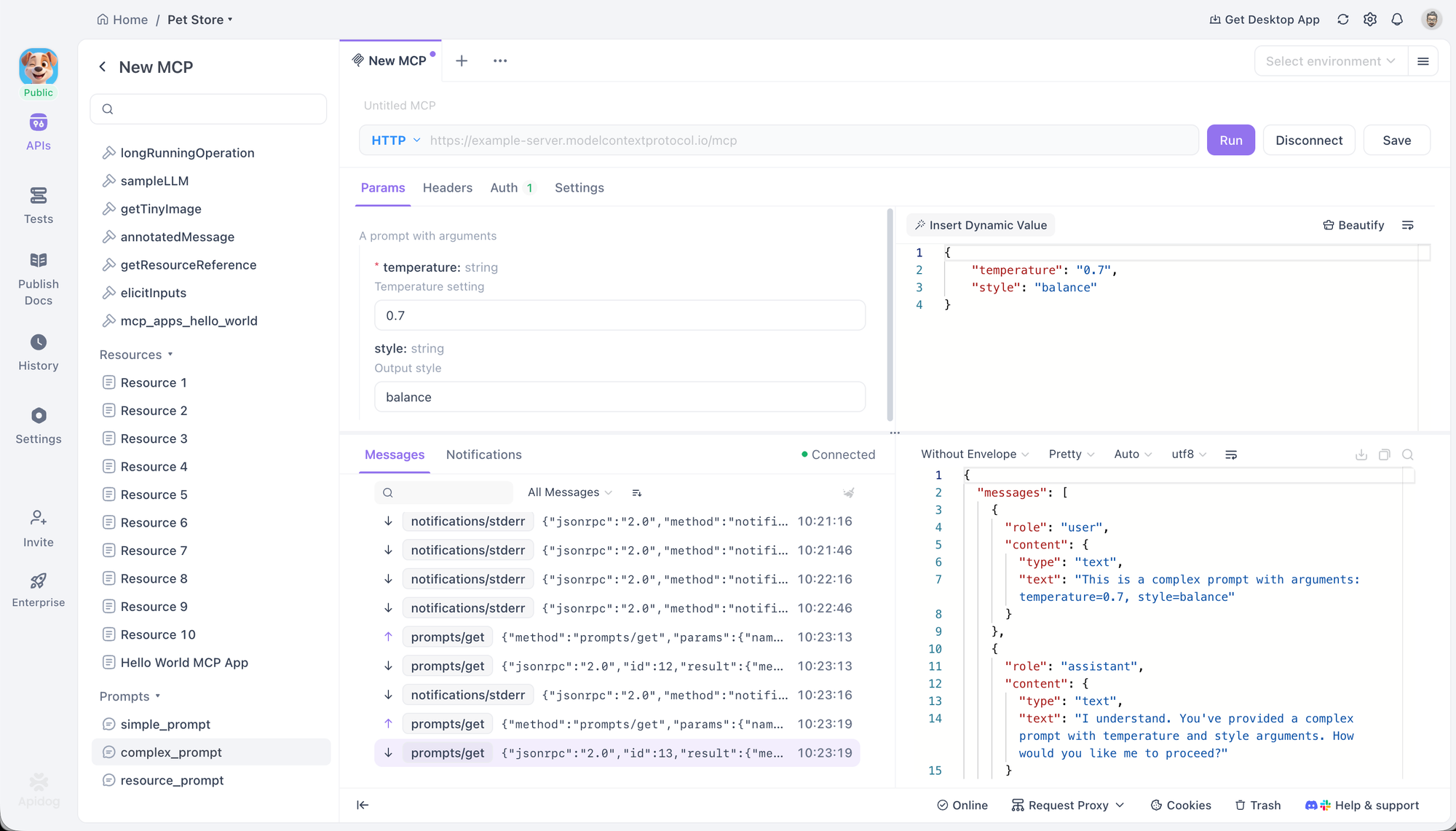 view results in messages/notifications tabs