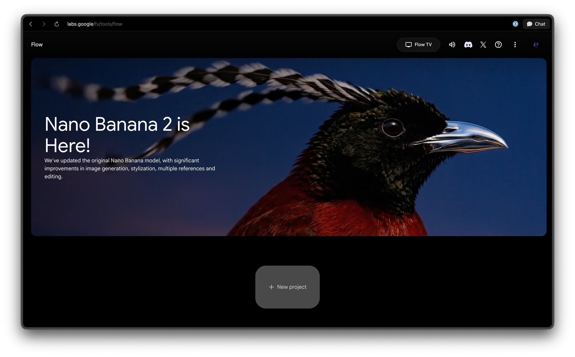 Nano Banana 2 in Google Flow