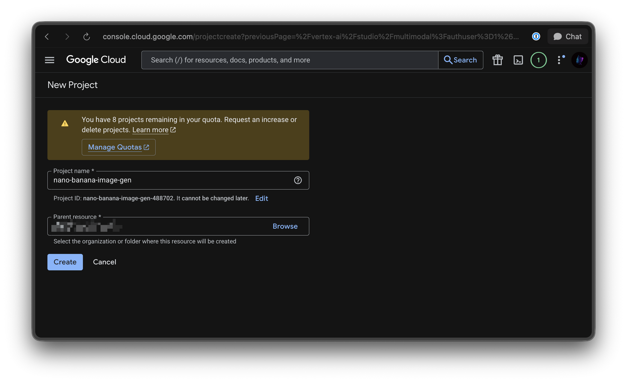 Create Google Cloud Project