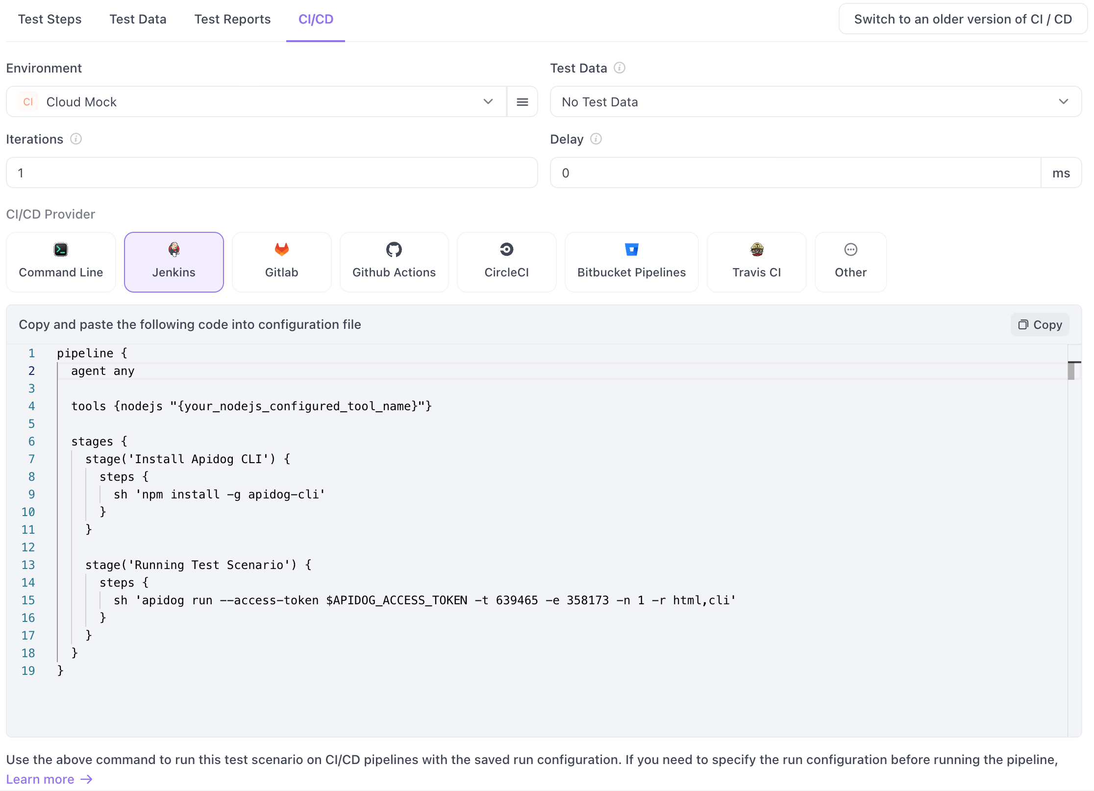 CI/CD in Apidog