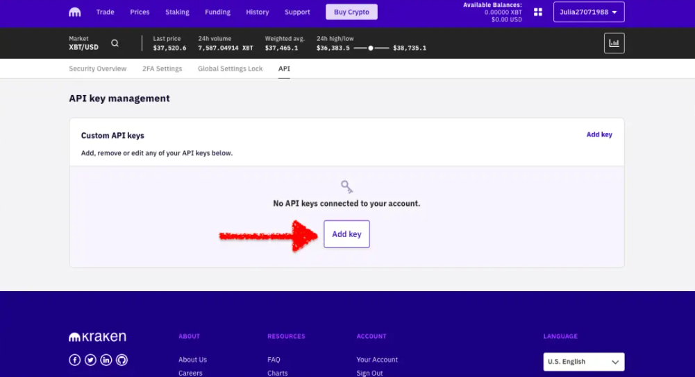 Générer une clé API