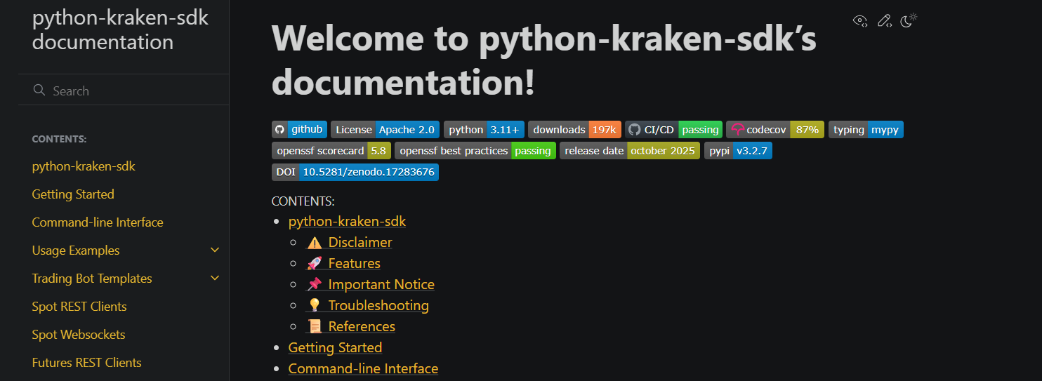 SDK Python de Kraken