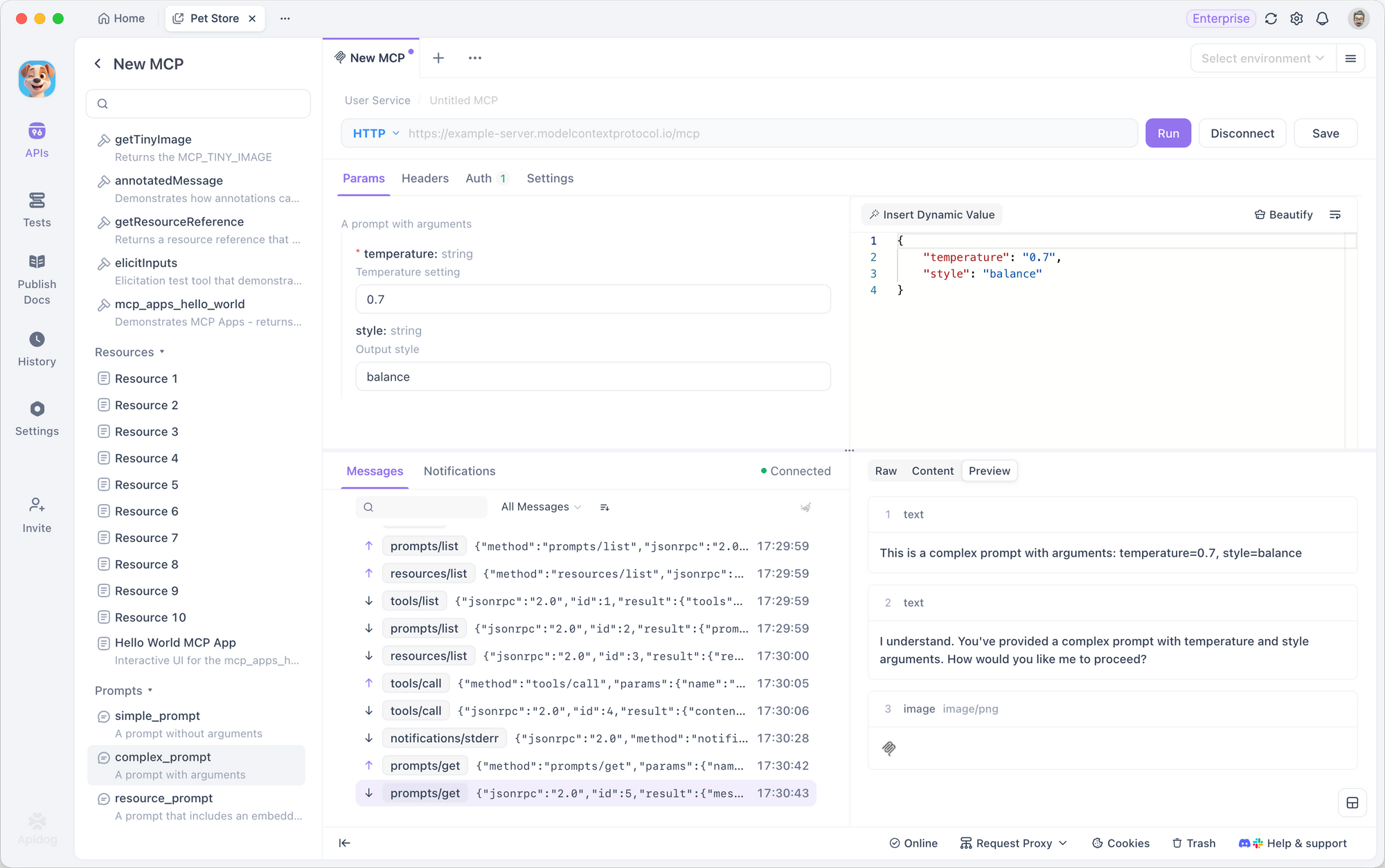 Apidog MCP Client - Prompts Debugging