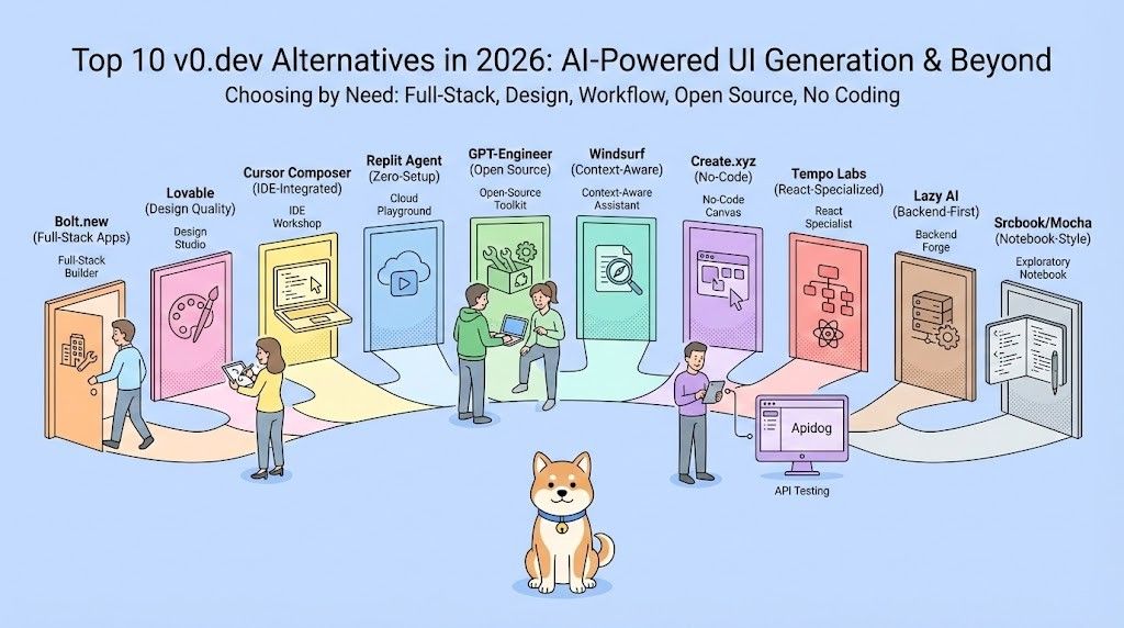 2026年版:v0.dev代替トップ10