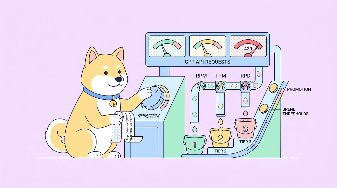 GPT API rate limits: tiers, usage caps, and how to test them with Apidog