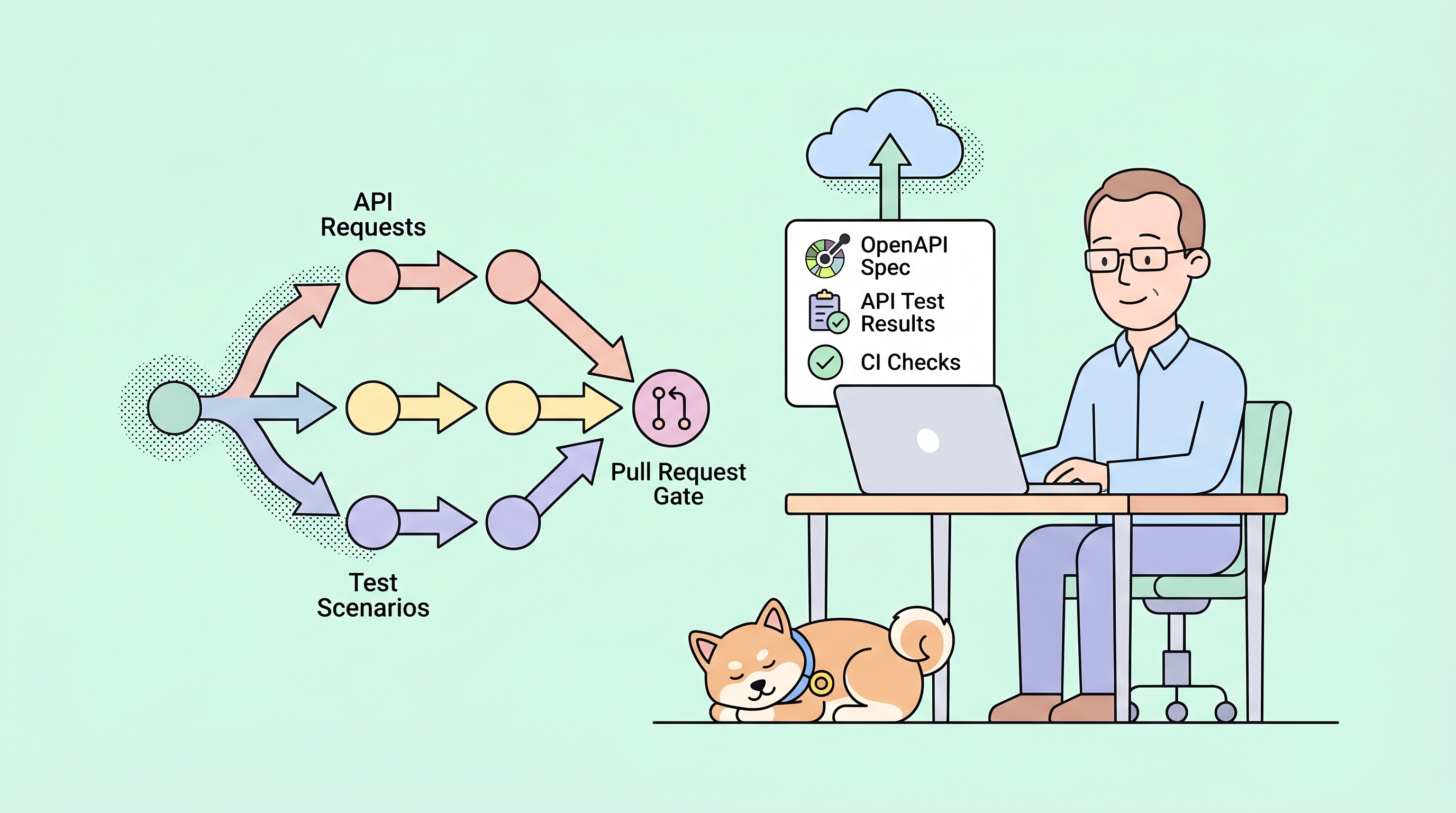 Git-native Collaboration for API Testing and Engineering
