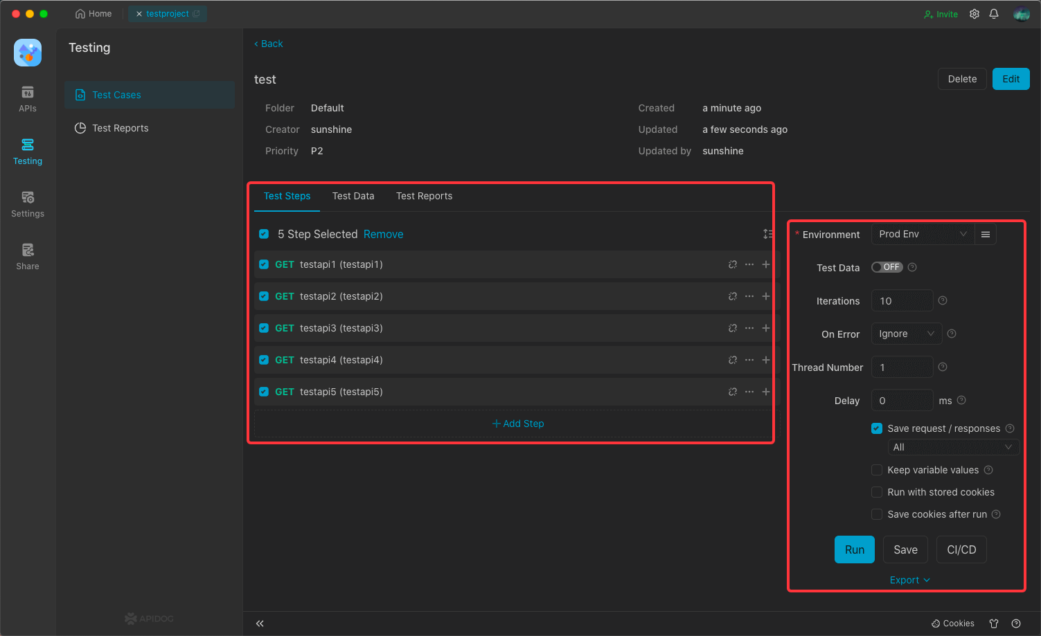 Import Test Cases