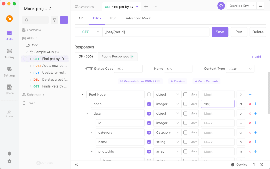 Imported API Definitions