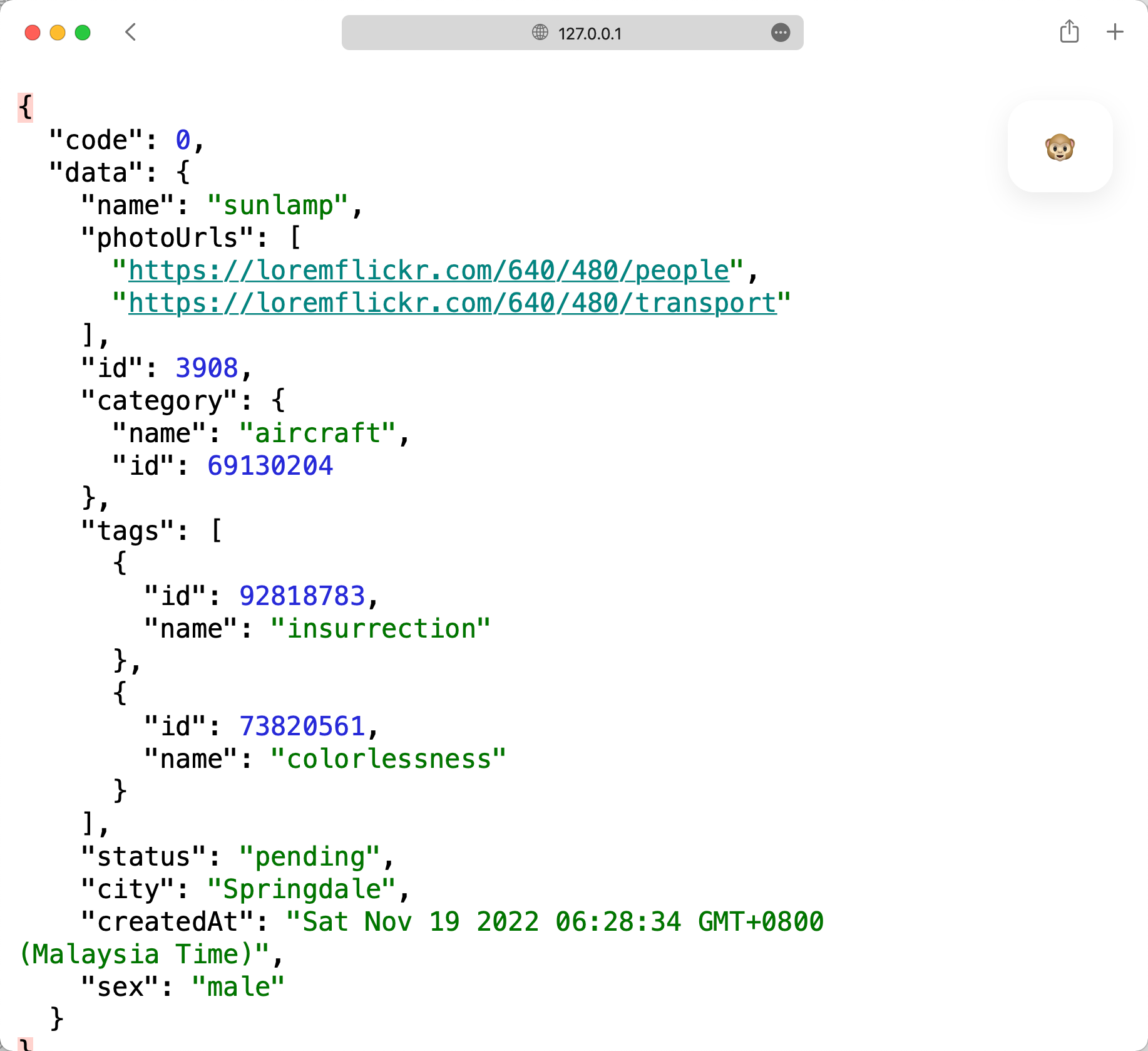 Mocking JSON