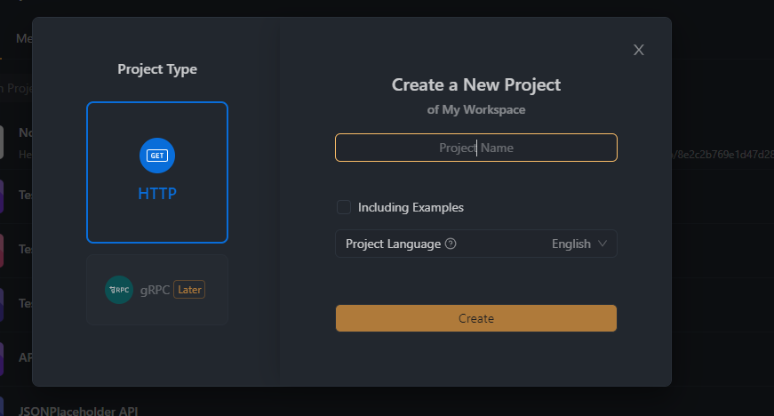 Create a New Project