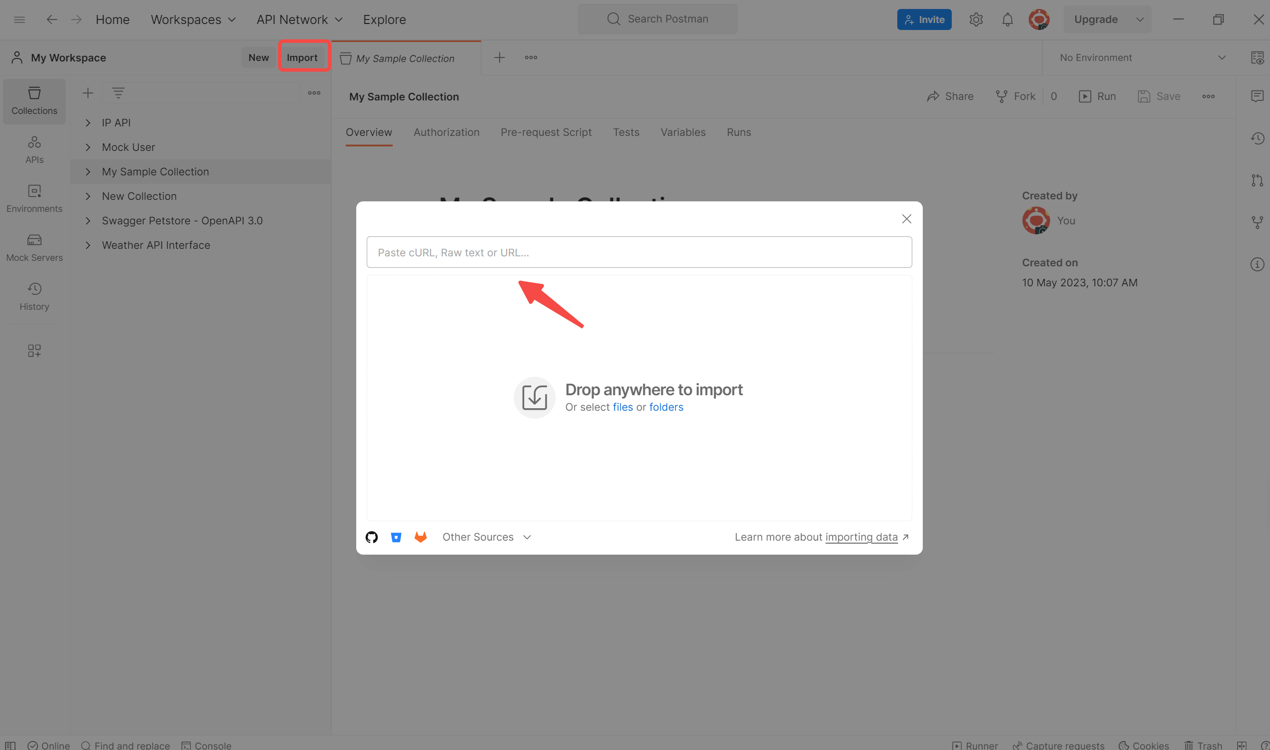 How To Import CURL Request Into Postman