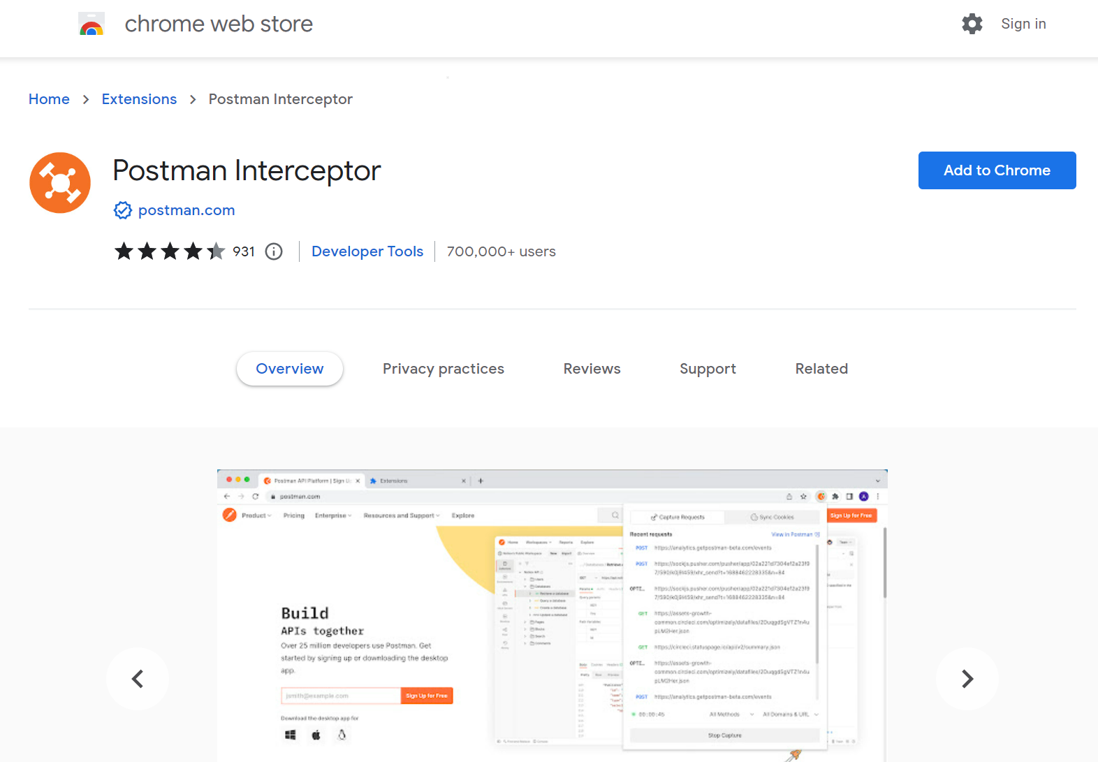 install postman chrome app