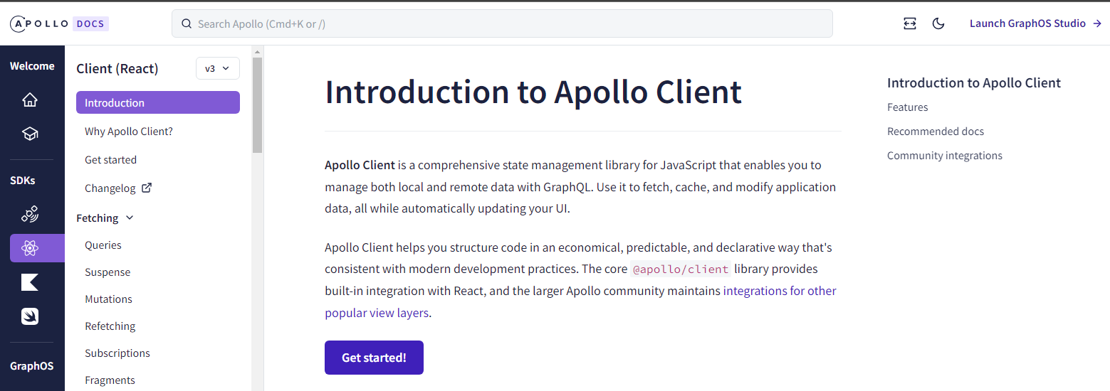 Apollo GraphQL Client