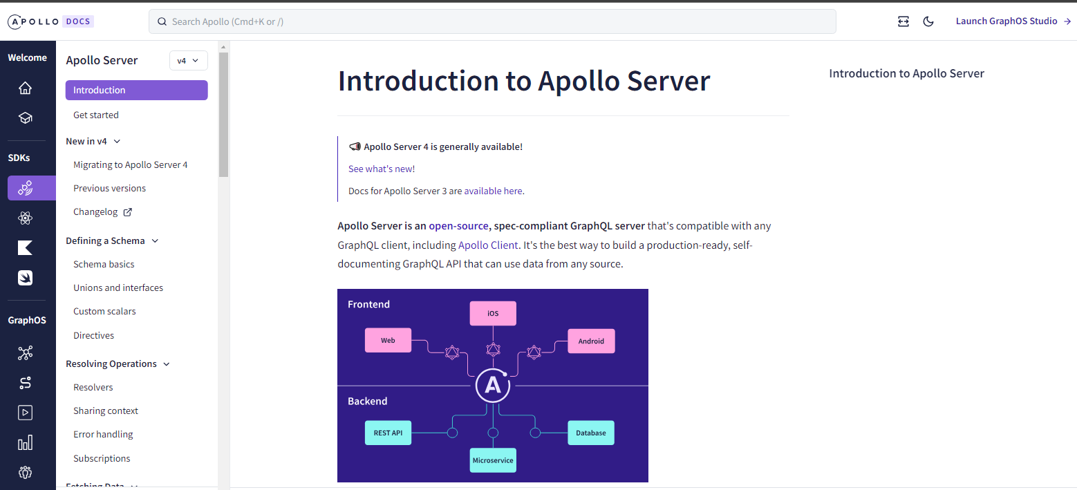 Apollo GraphQL Server