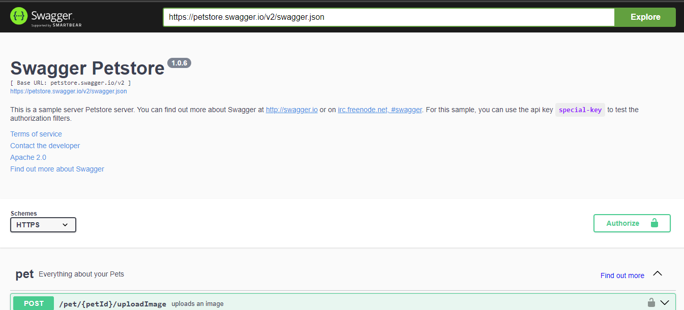 Swagger PetstoreのAPI