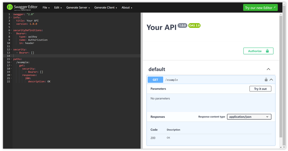 Configure the Header to Carry the Bearer Token